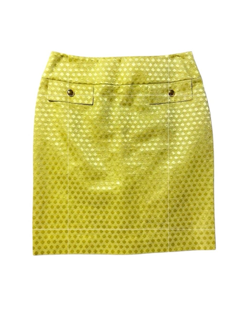 ANTONIO MELANI Yellow Polka Dot Pencil Skirt